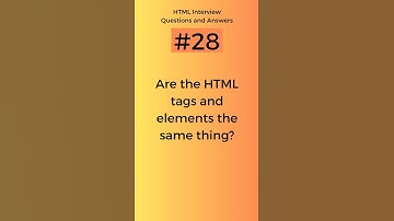 Difference Between HTML Tags and Elements | HTML Interview Questions and Answers Part - 28 #shorts