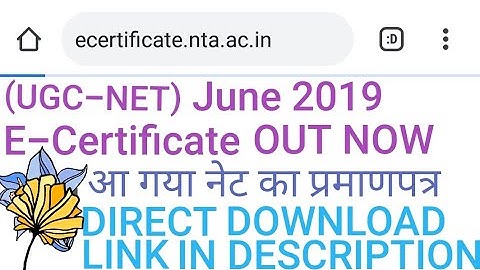 #EDUCATIONALBYARUN June 2019 UGC NET Certificate