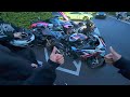 Superbikes crash supercar meet