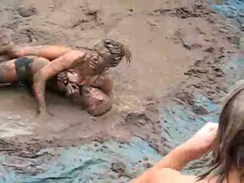 College Girls Wrestling In the mud. 