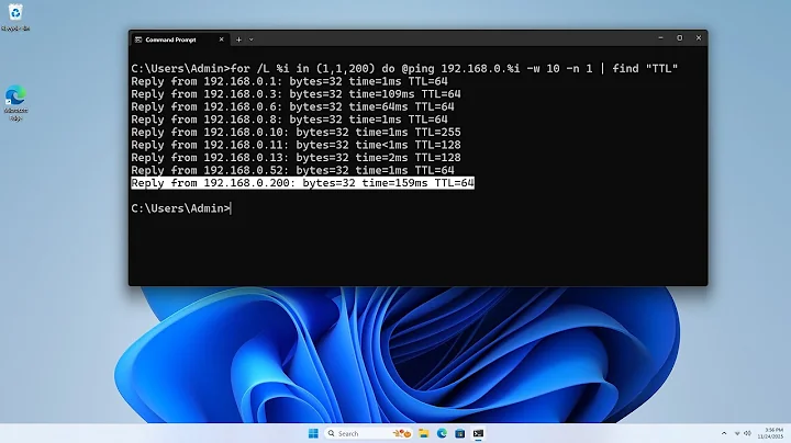 CMD PING 200 IP ADDRESS