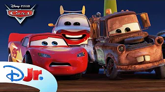Lightning McQueen is Afraid of Clowns! 🏎️🤡 | Cars on the Road | Pixar Cars | @disneyjr