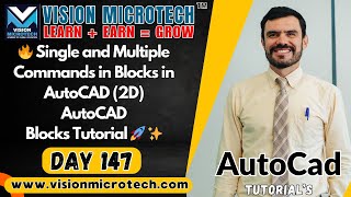 🔥 Single and Multiple Commands in Blocks in AutoCAD (2D) | AutoCAD Blocks Tutorial 🚀 ✨