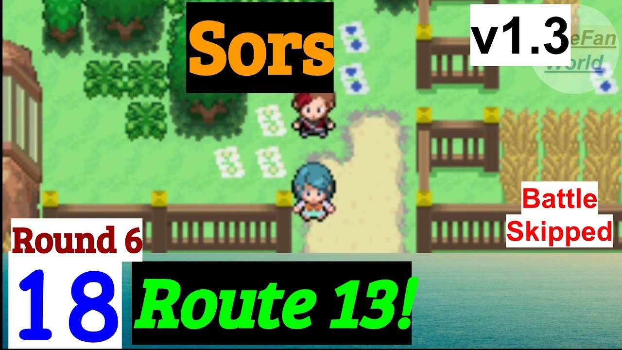 Pokemon Sors Part 18 Round 6 Route 13 GBA Rom Hack YouTube
