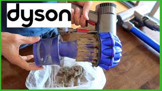 HOW TO CLEAN THE DYSON V6 VACUUM CLEANER | DEEP CLEANING THE DYSON CORDLESS VACUUM