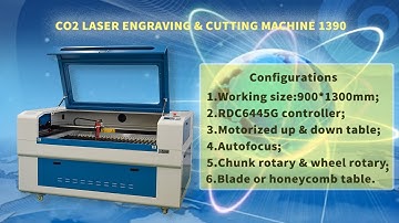 JINAN QUALITY CNC : CO2 LASER MACHINE 1390 WITH UP & DOWN WORKING TABLE , AUTOFOCUS AND ROTARIES