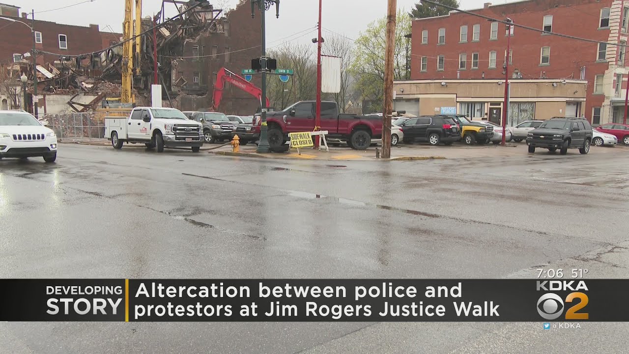 Altercation Between Protesters And Police - YouTube