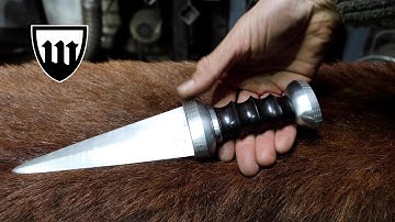 Forging a pattern welded fantasy dagger, part 4, making the handle.