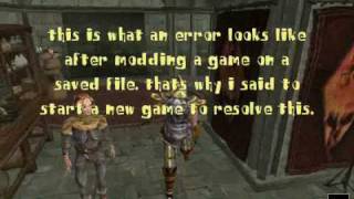 error after modding and playing on a saved game on morrowind