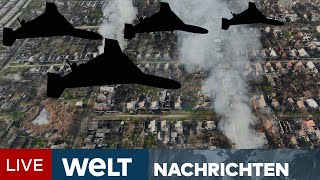 PUTINS KRIEG: Drohnen-Schwärme über Ukraine - Russische Luftoffensive voll im Gang | WELT Newsstream