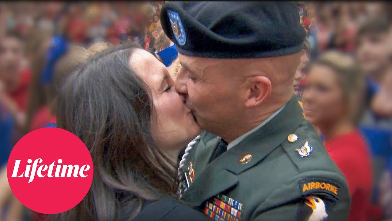 Military Sergeant SURPRISES His Wife at School Pep Rally - Coming Home (S1 Flashback) Lifetime image