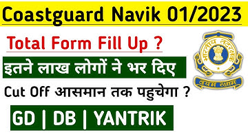 Coastguard Navik 2023 Total Form Fill Up | Total Form Applied For Coastguard Navik GD, DB, Yantrik
