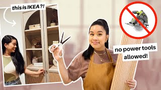 EPIC ARCH CABINET IKEA HACK! *NO power tools needed!* | RENTER-FRIENDLY! Seriously, I love it LOL