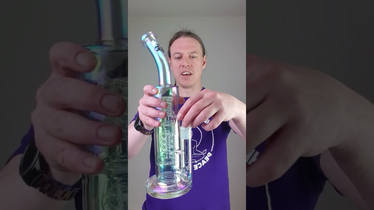 Grace Glass electrochromic double spiral octopus with 18mm bowl + 9mm airflow 