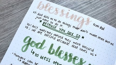 Bible Study on Blessings | Bible Study Journal | Bible Study Video