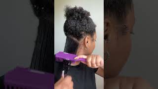 3 strand twist on natural hair using Camille rose #naturalhairstyles #twistout