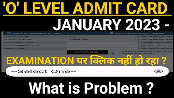 #olevel O LEVEL ADMIT CARD JANUARY 2023 ll ओ लेवल एडमिट कार्ड कब तक आएगा ? #ahamadtechnology
