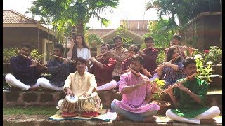 Students of Pt Hariprasad Chaurasia's Vrindaban Gurukul