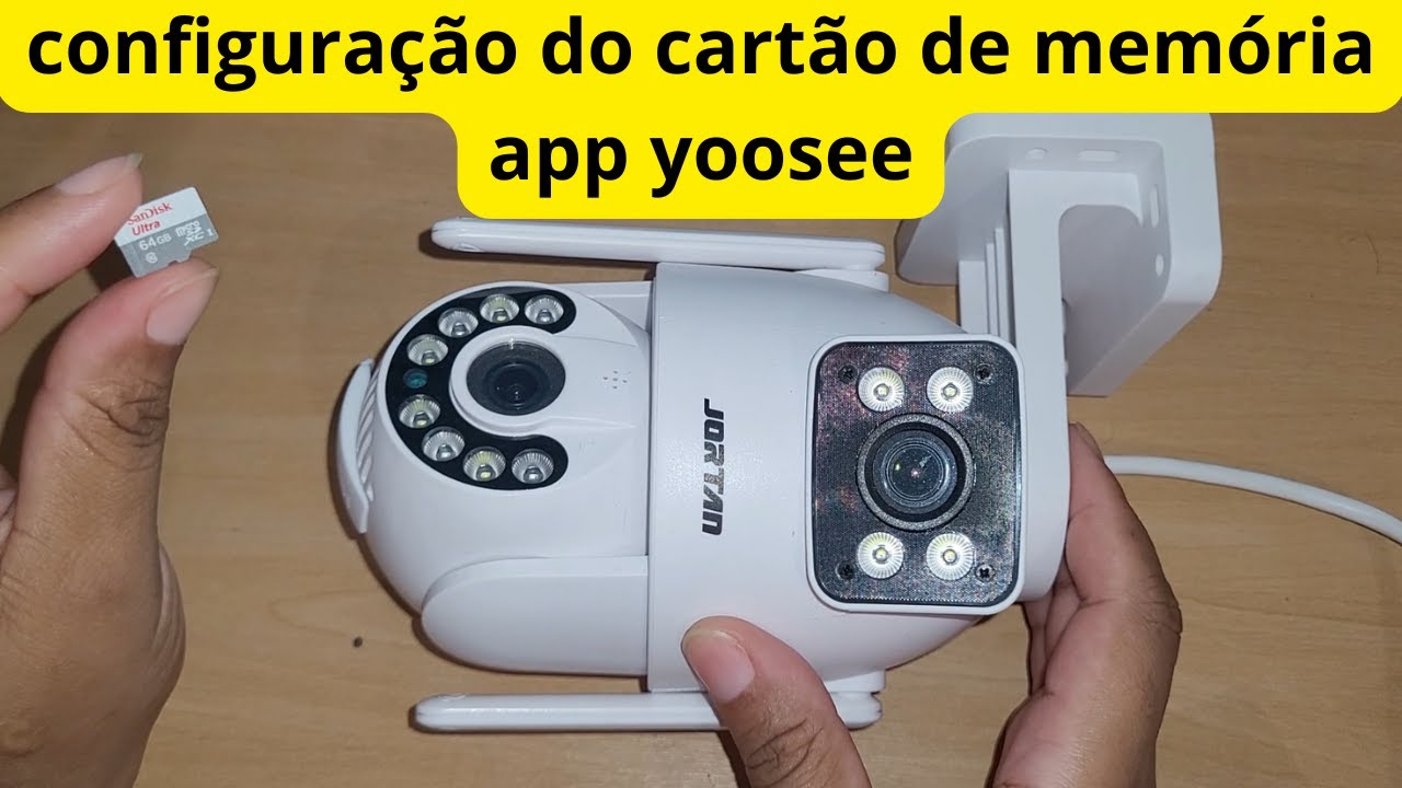 como configurar cartão de memória na câmera yoosee 2 lentes - YouTube