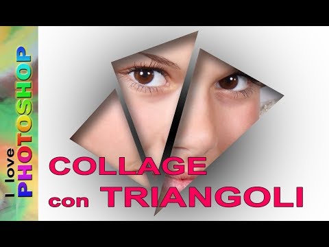 Photoshop tutorial italiano - Collage photoshop triangoli aperti, photoshop collage di foto