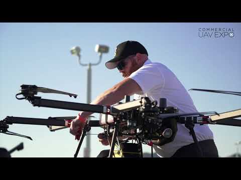 Outdoor Flying Drone Demos at Commercial UAV Expo
