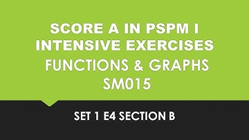 Score A in PSPM I - Functions & Graphs SET1 E4 Section B