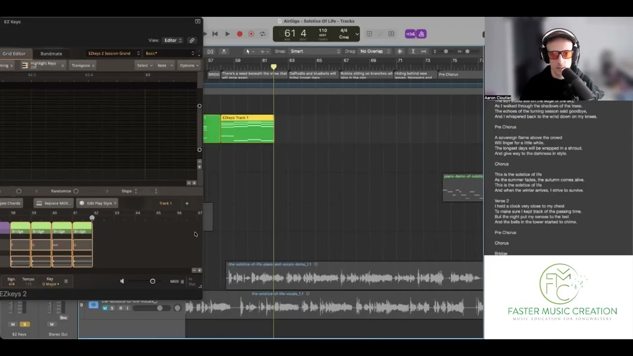 Arranging a Song Bridge in Logic Pro: Vocal Harmony, Chords & MIDI Workflow