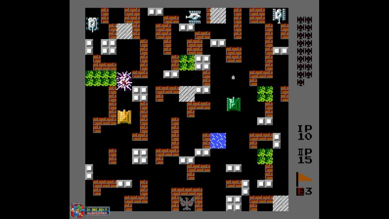 Battle City 1985 Nes 5 Of 7 Glitch Stage 128 To Stage 170 2 Players 1080p60 Youtube