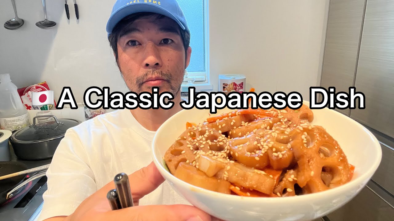 I made the most traditional Japanese dish, Kimpira Renkon lotus root.