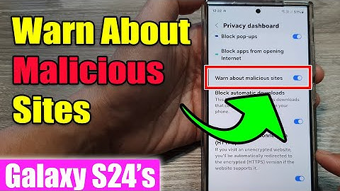 Galaxy S24/S24+/Ultra: How to Enable/Disable Warn About Malicious Sites For Samsung Internet