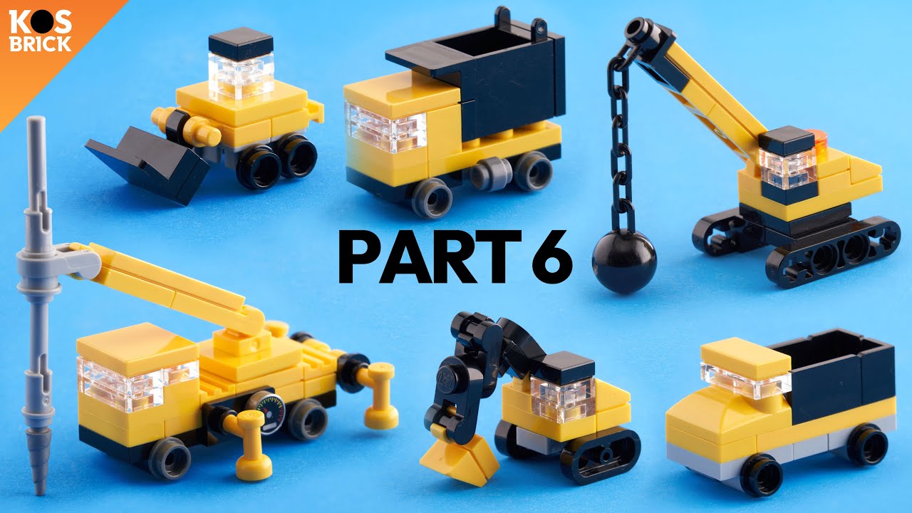 Lego Construction Mini Vehicles - Part 6 (Tutorial) 