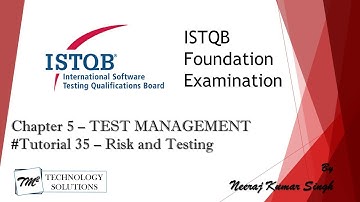 ISTQB Foundation Level Certification 2011 | 5.5 Risk and Testing
