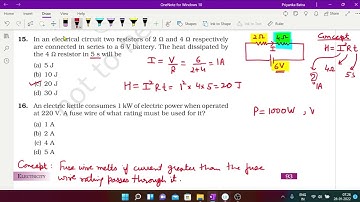 Ncert exemplar class 10 science I Physics I Electricity Q15 & Q16 #sunilbatra