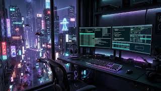 Late Night Cyberpunk Coding ⚡ Dark Synthwave for Deep Focus & Hacking Flow