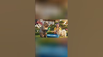 Capybara cùng Chị Rumi giúp bà tắm con chó phốc và cái kết #capybara #rumi