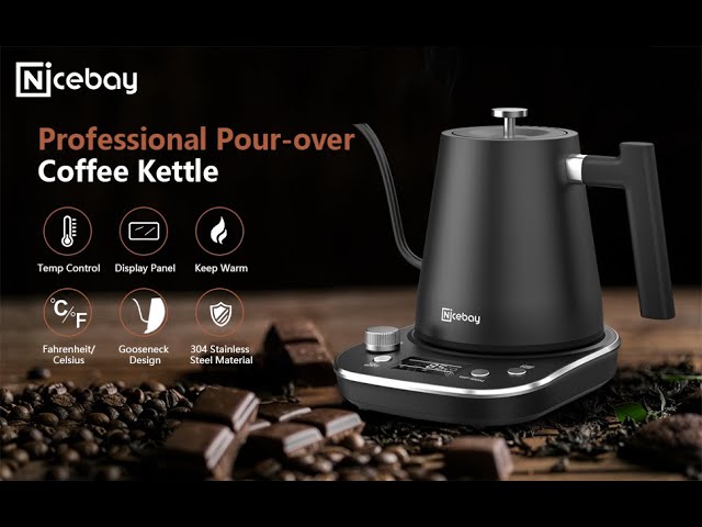 Jocuu Gooseneck Electric Pour Over Kettle with Temperature Control, Tea &  Pour Over Coffee Kettle, Stainless Steel, Auto Shutoff Boil-Dry Protection