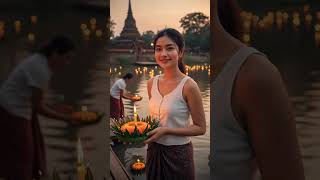 Thai Girl Model Loy Krathong Festival In Thailand Photo By One And Travel