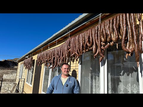 Видео: Как Сушат в Горах Дагестана Мясо! Настоящая Домашняя колбаса Без Добавок!