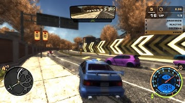 NFS Most Wanted REDUX Chaos - Toyota Corolla GT-S VS 15 Opponents + Max Level Cops