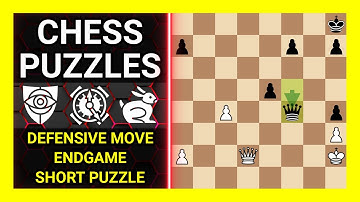 Chess Puzzles to Practice. Themes: Defensive move, Endgame, Short puzzle. Learn Chess