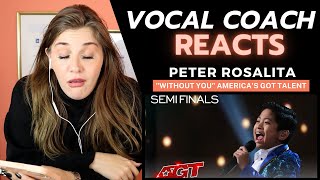Vocal Coach|Reacts Peter Rosalita Sings  "Without You"   - America's Got Talent 2021