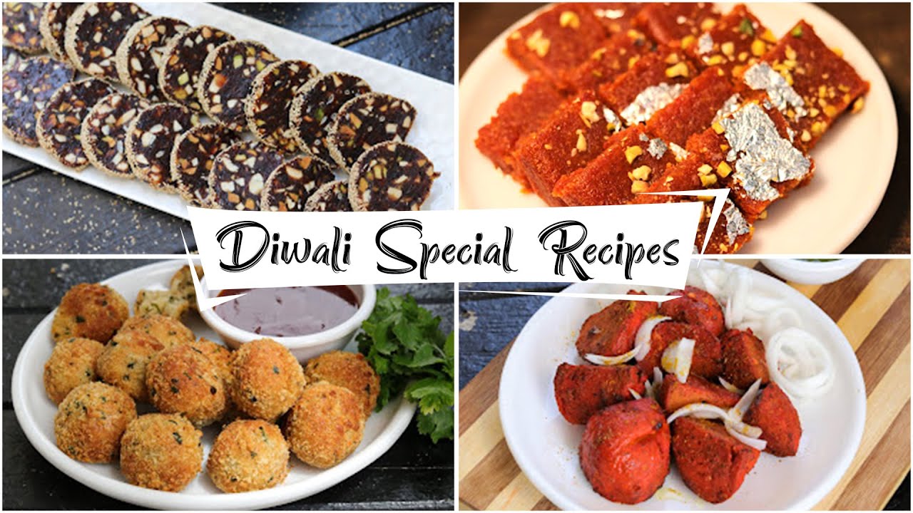4 Healthy Diwali Special Sweets and Snacks Recipes | Diwali Special Recipes  | Healthy Diwali Recipe | Healthy Kadai