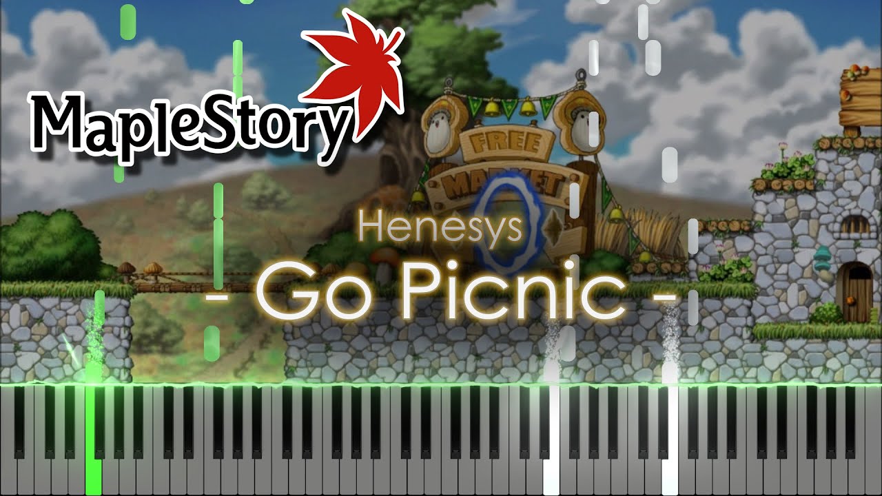 🍍Go Picnic - Henesys - [Maplestory] - Synthesia Piano Tutorial🥥