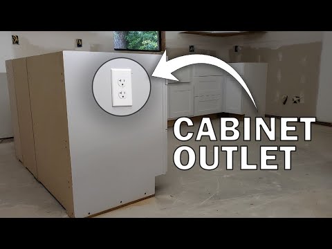 Running Wire for Kitchen Cabinet Outlets - YouTube