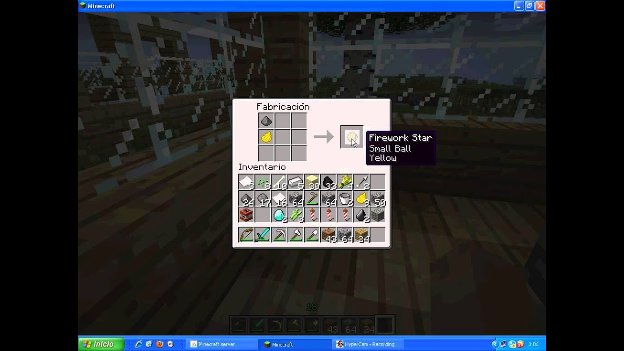 Minecraft Tutorial de Firework star YouTube