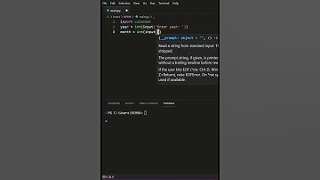 Diaplay calendar in Python #python #shortsfeed #shorts #shortsvideo #python3 #viral #trending #code