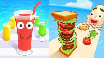 Sandwich Runner VS Juice Run Android iOS Mobile Gameplay Walkthrough Ep 1