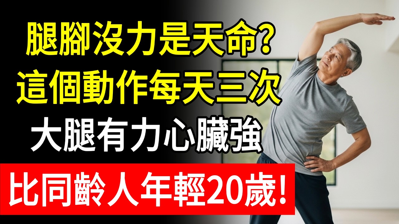 腿腳沒力是天命？這個動作每天三次，大腿有力心臟強，比同齡人年輕20歲！