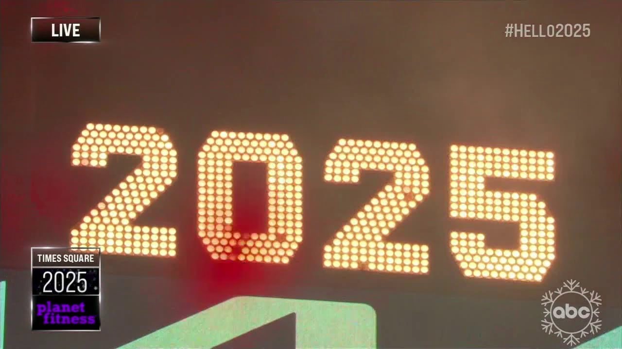 NYC Ball Drop on Dick Clark's New Years Rockin' Eve (2025) - YouTube