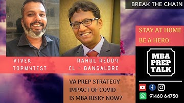 MBA Prep Talk : Break The Chain | Rahul Reddy CAT 2020 VARC 100%tiler | How to improve VA Scores?